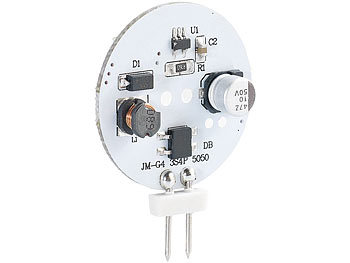 Luminea High-Power G4-LED-Stiftsockel mit SMD5050-LEDs, Bi-Pin, 2,4 Watt, weiß