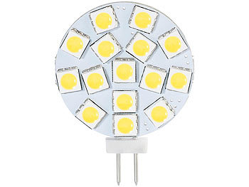 Luminea High-Power G4-LED-Stiftsockel, SMD5050-LEDs, Bi-Pin, 3W,tageslichtweiß