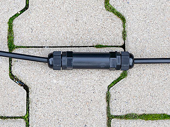 revolt Outdoor-Kabel-Verbindungsbox, IP68, für Kabeldurchm. 6-12 mm, 3-polig
