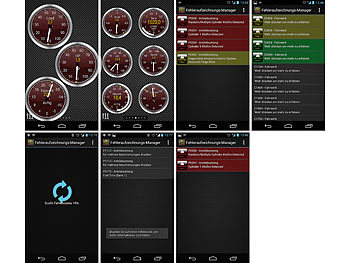 Lescars OBD2-Profi-Adapter mit Bluetooth, für Android-Mobilgeräte