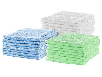saugstarke Tücher: PEARL 24-Set Mikrofaser-Reinigungstücher, je 40 x 30 cm