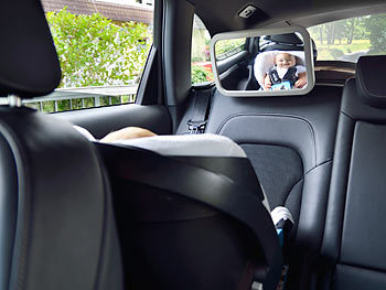 Autospiegel Spiegel für den Rücksitz um das Baby zu sehen b Spiegel für die Beobachtung des Kindes im Auto- PREMIUM-SICHERHEITSPRODUKT Oval Rückspiegel fürs Auto