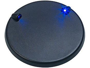 LED Podest: Playtastic LED-Beleuchtungs-Sockel für Modellbausätze, 2 blaue LEDs, Ø 9,5 cm