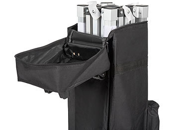 Royal Gardineer Transport-Tasche für Faltpavillons, mit Zusatzfach und Rollen, schwarz