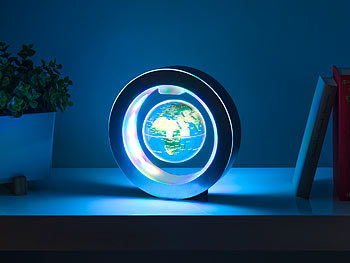 LED Globus Magnetische Schwebender Weltkugel Beleuchtung Weihnachte Schwarz 
