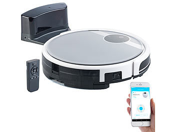 Sichler WLAN-Staubsauger-Roboter mit Bürst- & Wischfunktion, für Amazon Alexa
