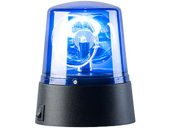 Lunartec LED-Partyleuchte im Blaulichtdesign Batteriebetrieb 360°-Beleuchtung 