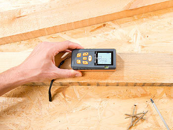 AGT Professional Laser-Entfernungsmesser mit LCD & Bluetooth, Messbereich 5 cm - 60 m