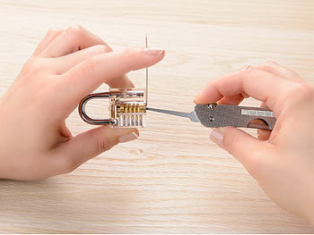 PEARL Lockpicking Set: Lockpicking-Werkzeug mit 7 Dietrichen & Spanner,  Edelstahl (Schlossöffner)