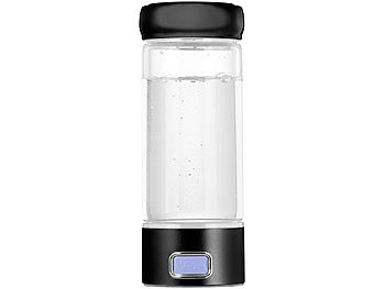 Rosenstein & Söhne Mobiler Wasserstoff-Ionisator für Trinkwasser, mit Akku, 350 ml