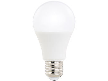 Luminea LED-Lampe mit 3 Helligkeits-Stufen, 10 W, 810 lm, E27, warmweiß, A60