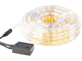 Lunartec LED-Lichtschlauch für Innen- & Außenbereich, 20 m, gelb, IP44