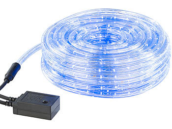 Lunartec LED-Lichtschlauch für Innen- & Außenbereich, 720 LED, 20 m, blau, IP44