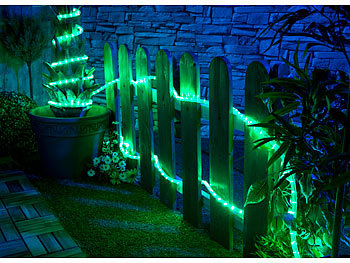 Lunartec LED-Lichtschlauch für Innen- & Außenbereich, 720 LED, 20 m, grün, IP44