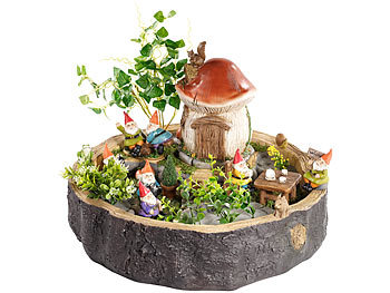 1Pc Miniaturen Pilzhaus Garten Dekoration Fertigt Lawn Verzierungen Bonsai Mikro