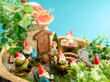 1Pc Miniaturen Pilzhaus Garten Dekoration Fertigt Lawn Verzierungen Bonsai Mikro