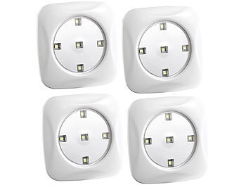 LED Spots Batterie: Lunartec LED-Lichter im 4er-Pack, Erweiterungsset für "FlexiLight"