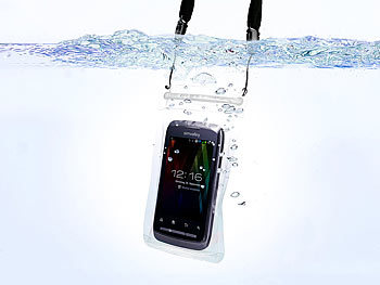 PEARL Wasserdichte Universal-Tasche für iPhone & Smartphones bis 4 Zoll