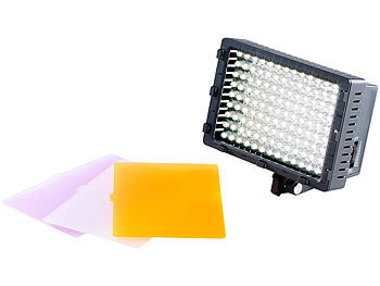 LED Fotolicht: Somikon Foto- & Videoleuchte, 126 Tageslicht-LEDs, 8 Watt, 520 Lumen, 5.500 K