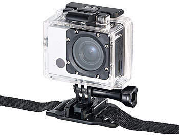 Somikon Actionkamera 3in1-Action-Cam DV-1200 mit Full HD & 6,1-cm-Touchscreen Helmkameras 