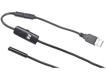 Somikon USB-Endoskop-Kamera, 6 LEDs, für PC & OTG-Android-Smartphone, IP67