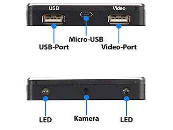 revolt 2in1-Powerbank mit HD-Kamera PB-50.c, 5.000 mAh, LED,2 A (refurbished)