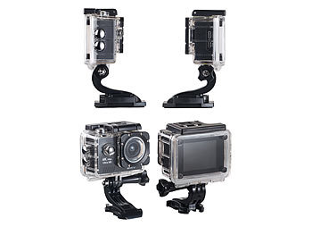 Somikon 4K-Action-Cam mit Full HD, Unterwassergehäuse (Versandrückläufer)