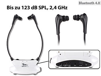 newgen medicals Funk-Kinnbügel-Kopfhörer, Bluetooth 4.0 (Versandrückläufer)