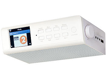 VR-Radio WLAN-Küchen-Internetradio mit Wecker, USB-Ladestation, 8,1-cm-Display