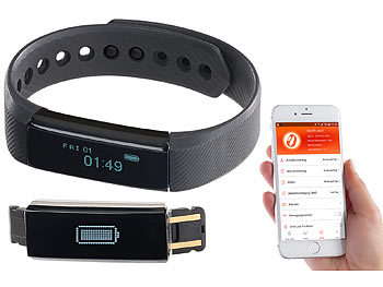 Fitness-Armband FBT-25, Bluetooth, Benachrichtigungen, OLED, IP67 / Fitnessarmband