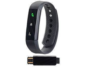 newgen medicals Fitness-Armband mit Schlaferkennung, Nachrichten, Bluetooth 4.0, IP67