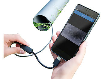 Endoscop: Somikon USB-HD-Endoskop-Kamera für PC und OTG-Android-Smartphone, 2 m, IP67