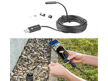 USB-HD-Endoskop-Kamera fÃ¼r PC und OTG-Android-Smartphone, 5 m, IP67 / Endoskopkamera