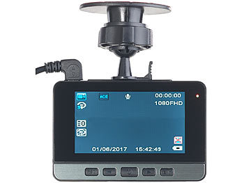 NavGear Full-HD-Dashcam mit autom. Nachtsicht-Modus (Versandrückläufer)