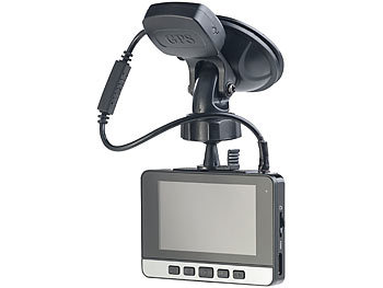 NavGear Full-HD-Dashcam mit autom. Nachtsicht-Modus, G-Sensor & GPS-Empfänger