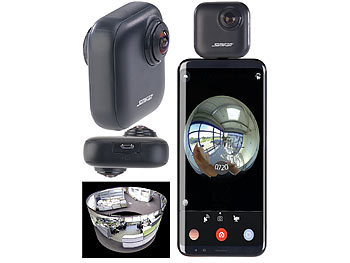 Universal Mini-Cam Minikamera Sport Vorsatzlinse Halterung Fischauge