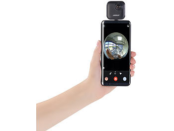 Somikon 360°-Panorama-Kamera für Android-OTG-Smartphones, 2K, YouTube Live