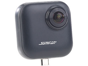 Somikon 360°-Panorama-Kamera für Android-OTG-Smartphones, 2K, YouTube Live
