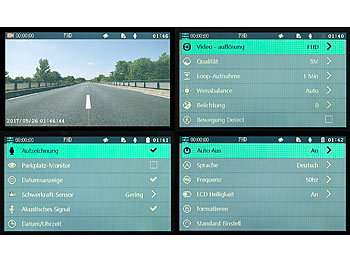 NavGear HD-Rückspiegel-Dashcam mit Rückfahrkamera und 10,9-cm-Display (4,3")