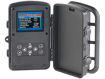 VisorTech Full-HD-Wildkamera mit Bewegungssensor, Nachtsicht, Farb-Display, IP54