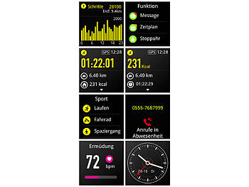 Smartwatch Smart-Watch Puls Gesundheit iOS Handuhr Herzfrequenz-Anzeige Fernauslöser App
