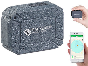 TrackerID GPS- & GSM-Tracker, Live-Tracking-App, SOS-Funktion, Geofencing, IP66
