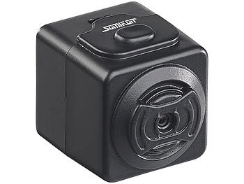 Somikon Ultrakompakte HD-Videokamera mit Bewegungs-Erkennung, Magnet-Halterung