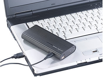revolt Powerbank für USB-Mobilgeräte, 6.000 mAh, 1 A / 5 Watt