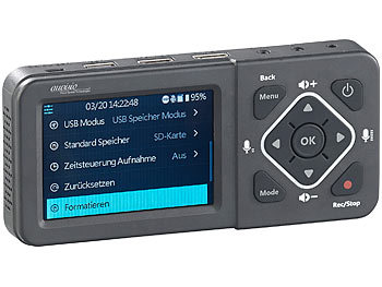 auvisio HDMI-Video-Rekorder mit Farb-Display, Full HD, USB, SD, 60 Bilder/Sek.