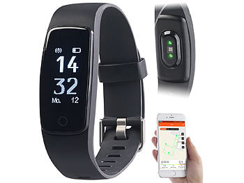 newgen medicals Premium-GPS-Fitness-Armband mit XL-Touch-Display, 14 Sportarten, IP68