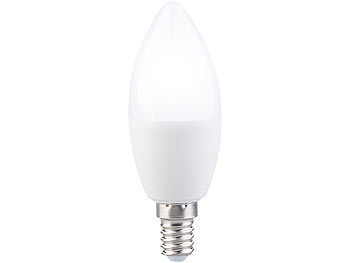 Luminea 3er-Set WLAN-LED-Lampen E14, RGB+W, kompatibel zu Amazon Alexa