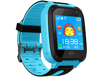 TrackerID Kinder-Smartwatch mit Telefon, SOS-Funktion, blau (Versandrückläufer)