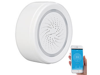 VisorTech 2er-Set Alarm-Sirene mit WLAN & App, komp. zu Alexa & Google Assistant