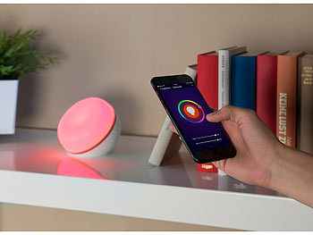 Luminea Home Control WLAN-LED-Stimmungsleuchte, WLAN (Alexa & Google) 5 Watt, 200 Lumen